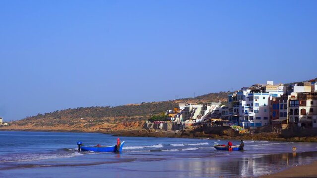 Taghazout  The paradise village of surfers , Morocco 4k