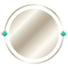 pearl circle frame with gem