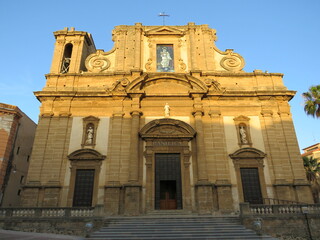Basilica di Maria Santissima del Soccorso (Duomo), Sciacca, Agrigento, Sicilia, Italia - obrazy, fototapety, plakaty
