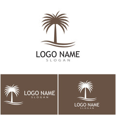 Obraz premium Dates tree Logo Template vector symbol design