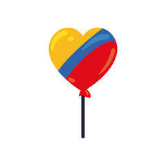 flat colombian balloons illustration