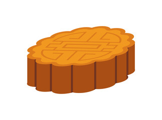 flat chinese mooncake illustration