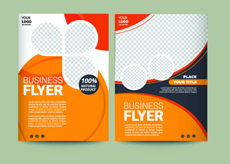 Brochure design, cover modern layout, annual report, poster, flyer in A4 with colorful triangles	
