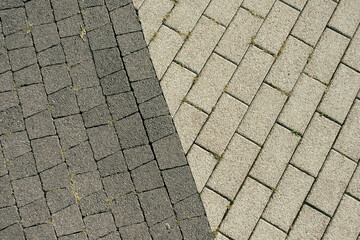 Fototapeta premium The texture of the stone. Pavement from a tile.