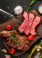  grilled beef steak on stone background © александр таланцев
