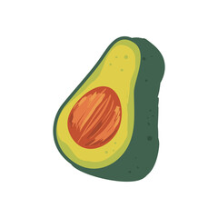 flat fresh avocado design