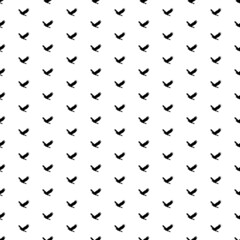 Square seamless background pattern from black eagle symbols. The pattern is evenly filled. Vector illustration on white background