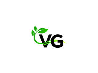 Abstract VG Logo Icon, Garden Vg gv Green Leaf Logo Letter Vector Image Design For All Kind Of Use