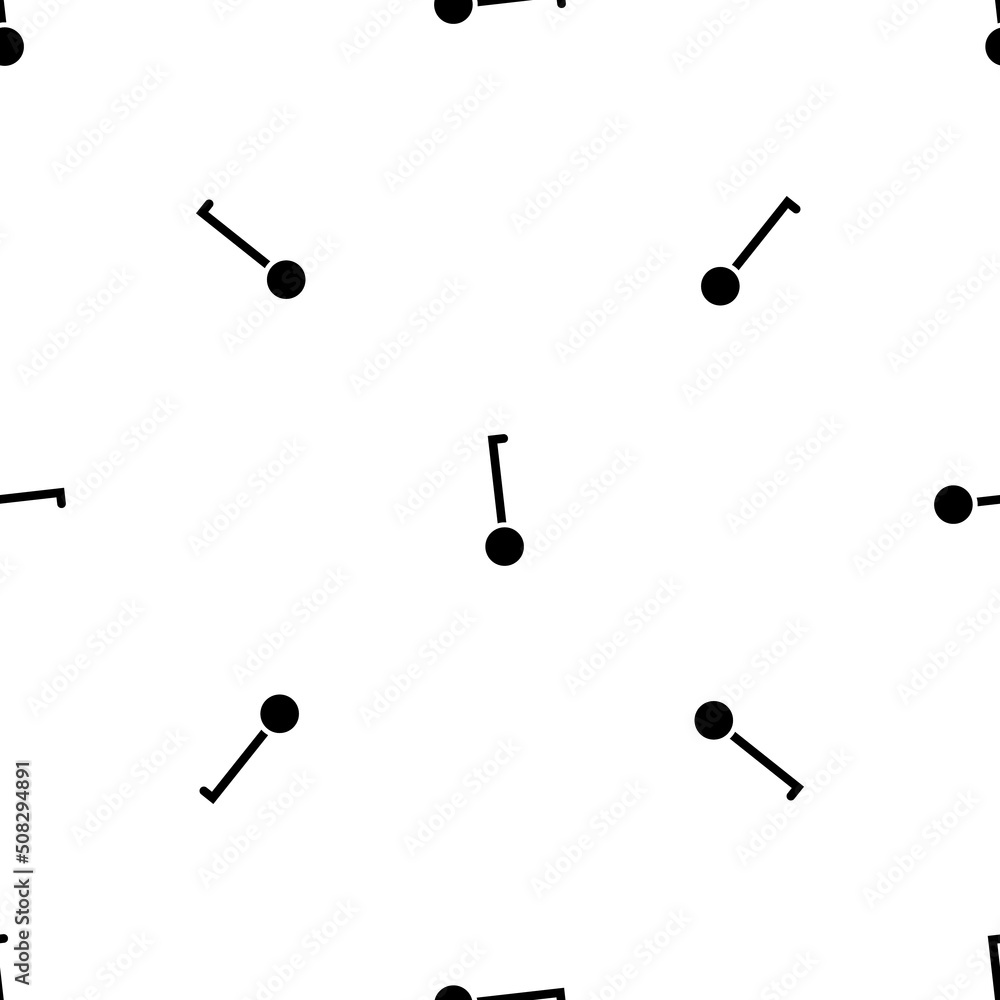 Poster seamless pattern of repeated black gyroscooters. elements are evenly spaced and some are rotated. ve