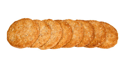 Cereal classic cookies isolated on the white background