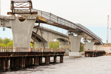 Construction of a new bridge.