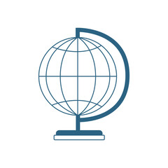 flat college globe world