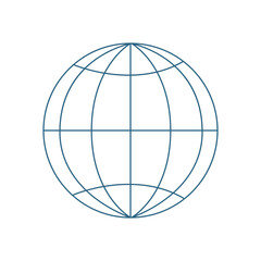 flat globe world icon