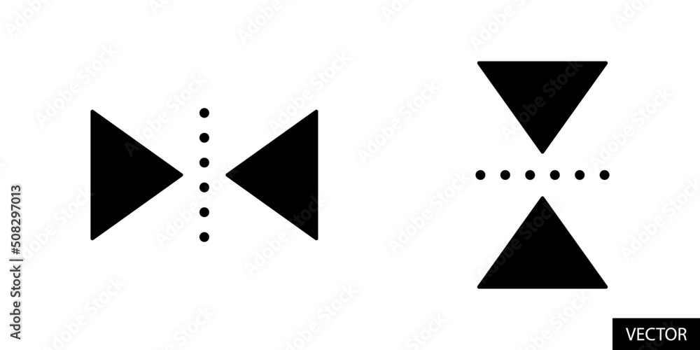 Poster flip horizontal and flip vertical vector icons in flat style design for website design, app, ui, iso
