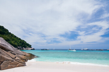 Travel by Thailand. White sand beach of Similan Islands National Park.