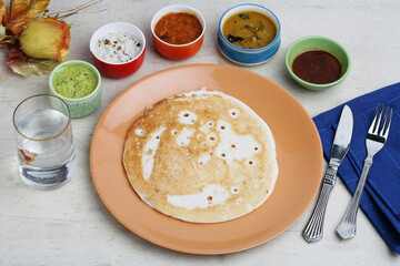 Plain Dosa (south Indian Savoury Pancakes) 