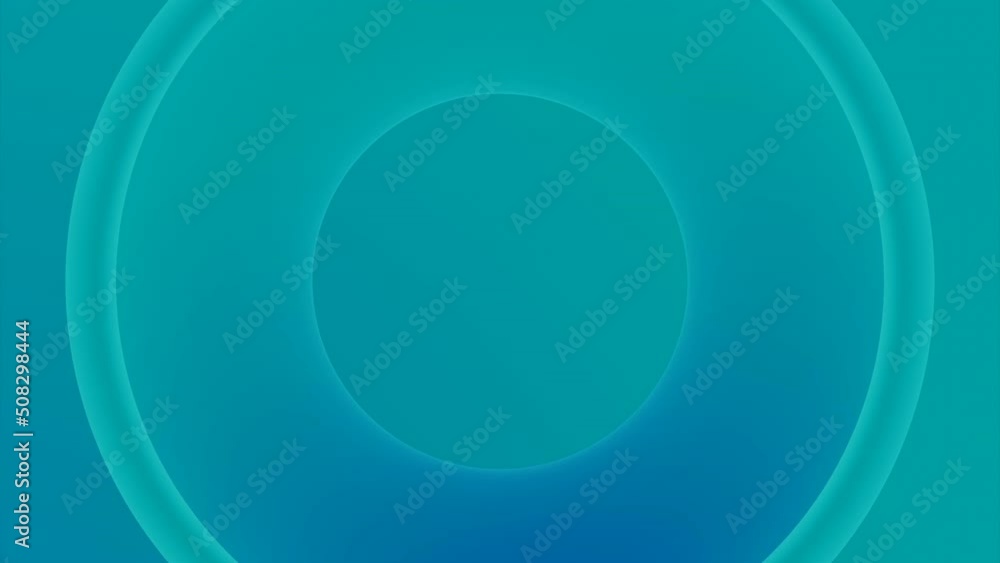 Poster abstract circular shapes creating slow motion green corridor. design. round shapes flowing and creat