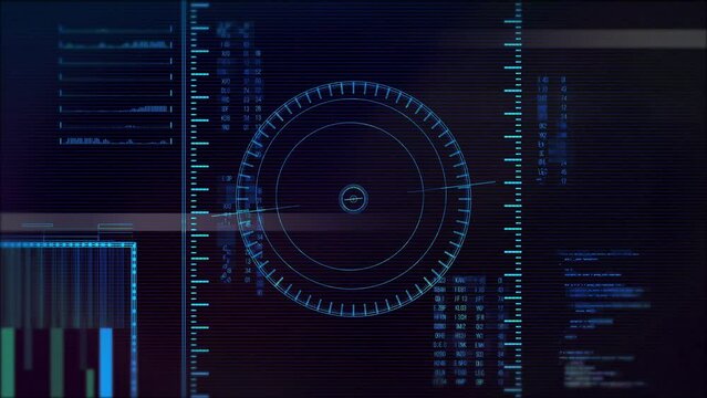 sci-fi interface hud. Glitch effect