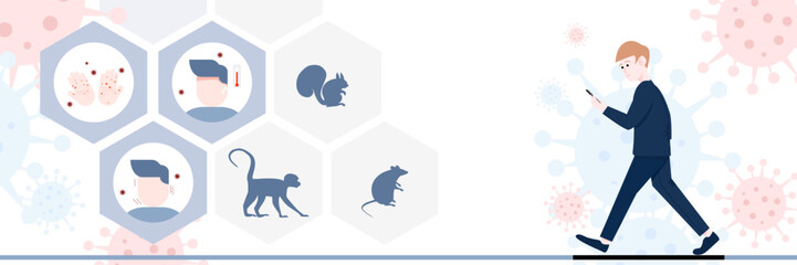 Banner design with monkeypox concept