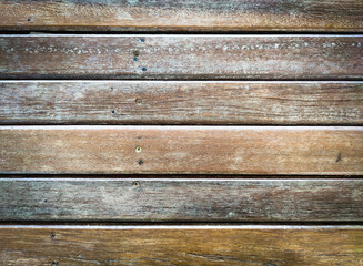 Fototapeta premium Natural wood floor texture. Wood prank with worn out surface. Teak background and vertical line.