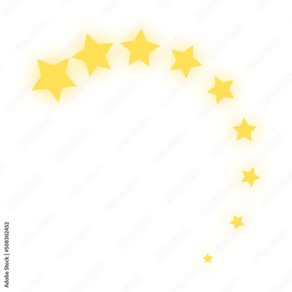 Wall mural glowing star line element