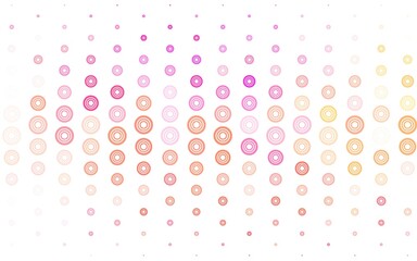 Light Pink, Yellow vector pattern with spheres.