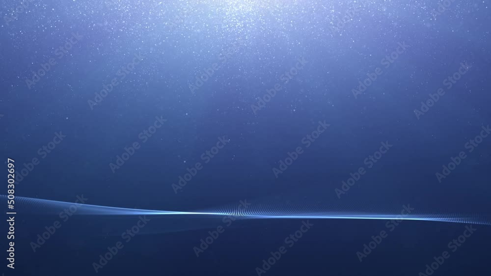 Poster Seamless looping digital waves with flickering dots copy space animation background.