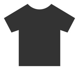 T-shirt vector icon. A flat illustration design used for t-shirt icon, on a white background.