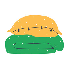 Pillow and blanket. Bedding for sleeping. Flat vector illustration. Eps10