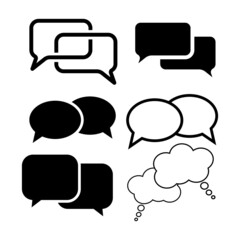 set of speech bubbles