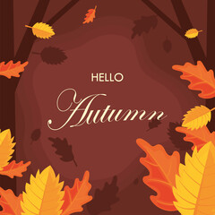 hello autumn card