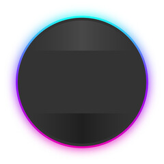 neon dark circle banner