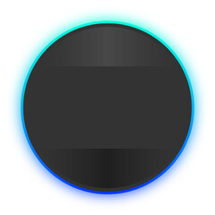 neon dark circle banner