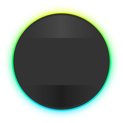 neon dark circle banner