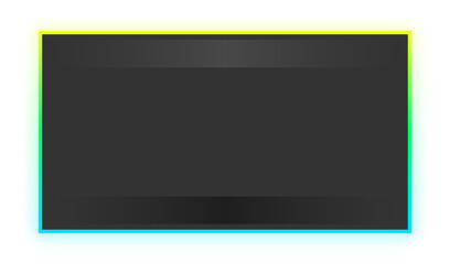 neon dark rectangle banner
