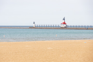 St. Joseph North Pier Inner Lighthouse and St. Joseph North Pierhead Outer Lighthouse, Michigan