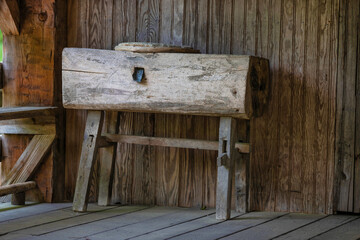 Old sawhorse at an old sawmill