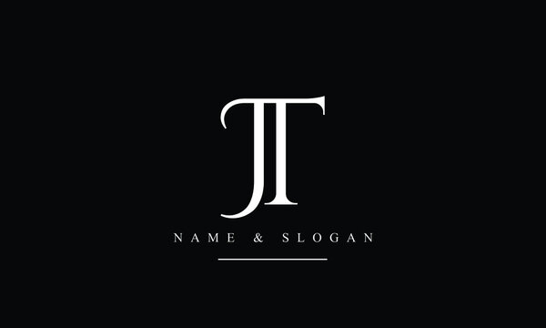 TJ, JT, T, J abstract letters logo monogram