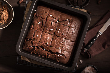 Chocolate brownie dessert
