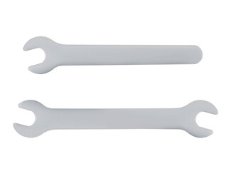wrench, improvised repair tool, on a white background, collage