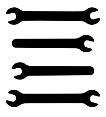 wrench, improvised repair tool, on a white background, collage