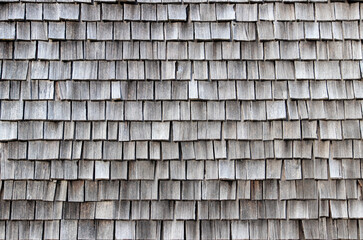 Texture of the old wooden shingles