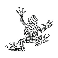 Mandala Frog Coloring Page For Kids