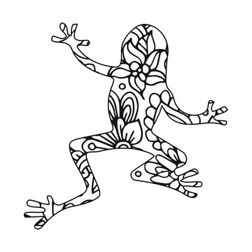 recommend clip art: Mandala Frog Coloring Page For Kids