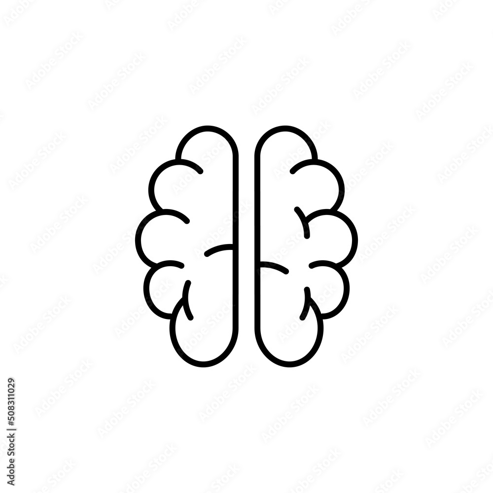 Poster brain icon template color editable. brain symbol vector sign isolated on white background. eps 10