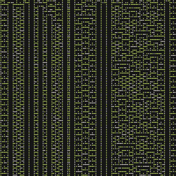 Rule 109 Neighbors 3 Elementary cellular automaton random seed sample implementation illustration