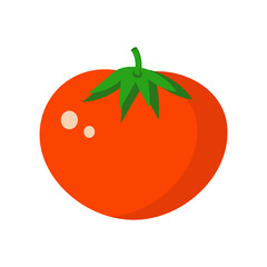 Ripe tomato on white background for use in clipart
