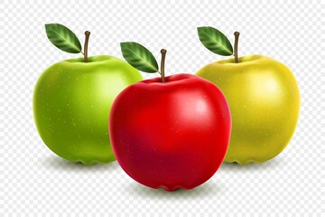 Realistic Apple Composition