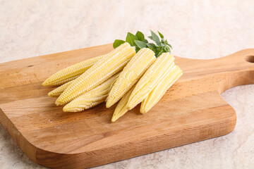 Vegan food - raw baby corn