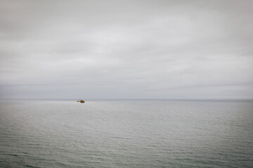 Etretat, France 01-06-2022: the etretat cliff during spring